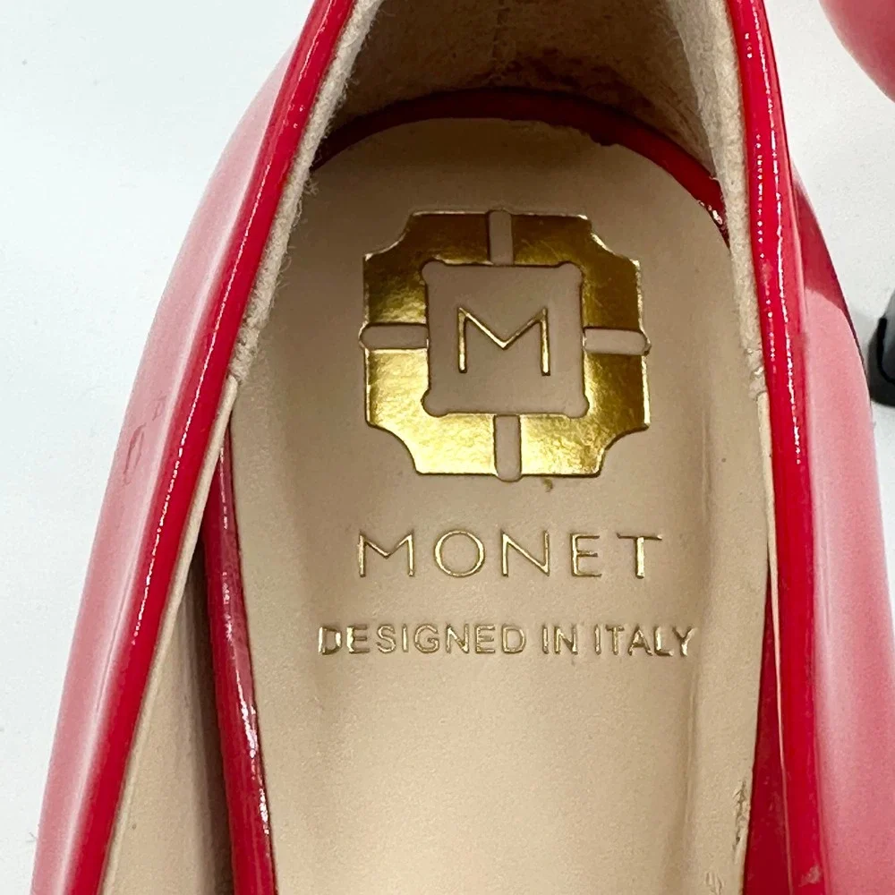 Monet red patent